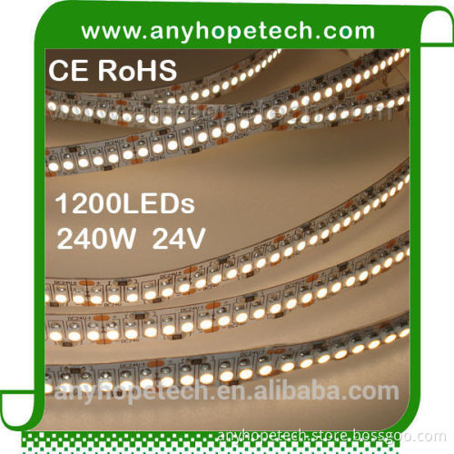 CE RoHS qualified 1200LEDs warm white 3000K led flexible tapes